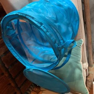 IKEA almost unused collapsible clothes hamper. Caribbean blue.